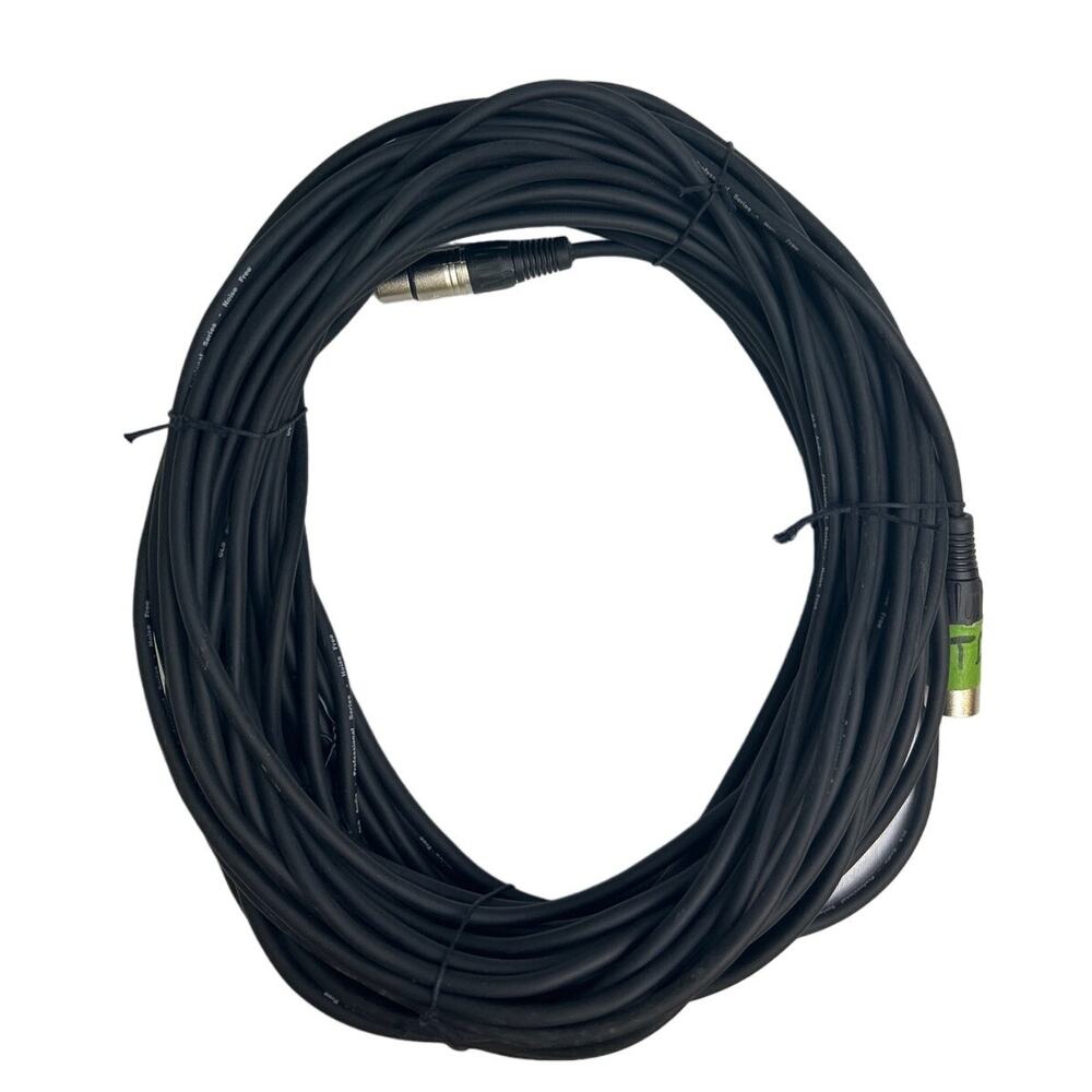 100+FT GLS Audio Professional Series Noise Free Audio Black Microphone Cable